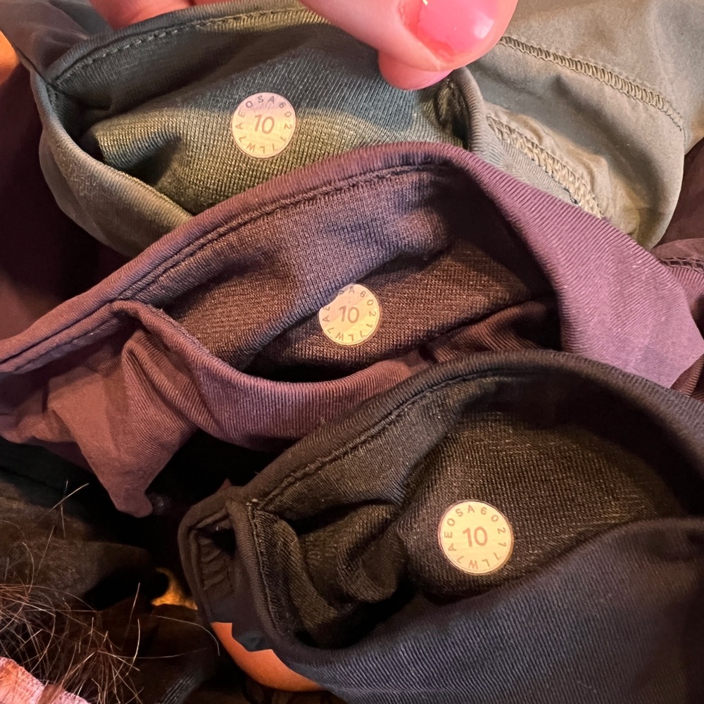 lululemon athletica 2” Lean In Shorts Bundle - Black, Purple, Green - Picture 2 of 2
